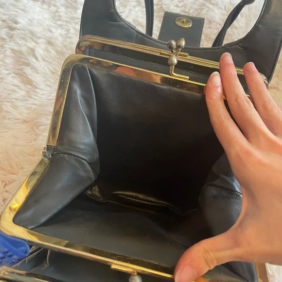 Dark gray Leather purse - Picture 5 of 12